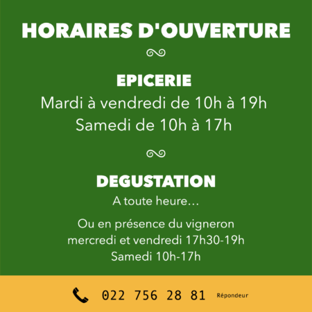 Ouverture de l'épicerie et du caveau de dégustation